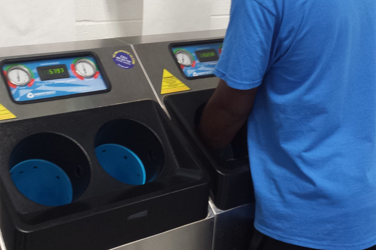 Close up of the 2000S CleanTech® Automated Handwashing Station for Food Safety